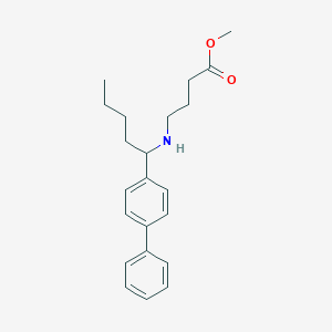 Methyl 4-{[1-([1,1'-biphenyl]-4-yl)pentyl]amino}butanoate