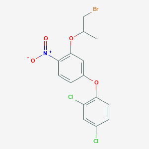 1-{3-[(1-Bromopropan-2-yl)oxy]-4-nitrophenoxy}-2,4-dichlorobenzene