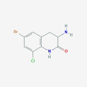 2(1H)-Quinolinone, 3-amino-6-bromo-8-chloro-3,4-dihydro-