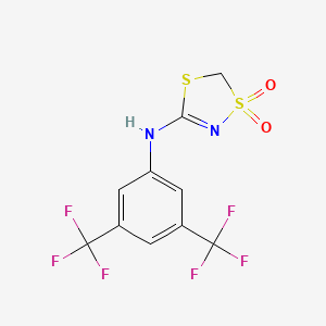 3-[3,5-Bis(trifluoromethyl)anilino]-1lambda~6~,4,2-dithiazole-1,1(5H)-dione