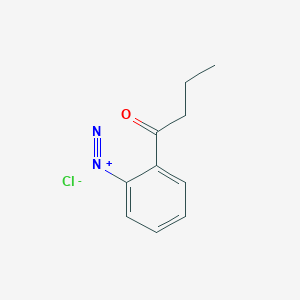 2-Butanoylbenzene-1-diazonium chloride