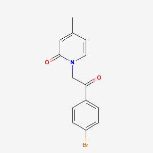 2(1H)-Pyridinone, 1-[2-(4-bromophenyl)-2-oxoethyl]-4-methyl-