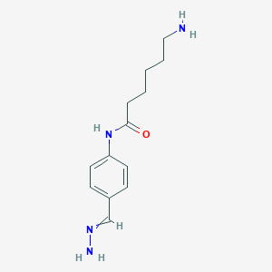 6-Amino-N-[4-(hydrazinylidenemethyl)phenyl]hexanamide