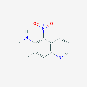 molecular formula C11H11N3O2 B014566 N,7-二甲基-5-硝基喹啉-6-胺 CAS No. 83407-41-4