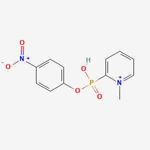 2-[Hydroxy(4-nitrophenoxy)phosphoryl]-1-methylpyridin-1-ium