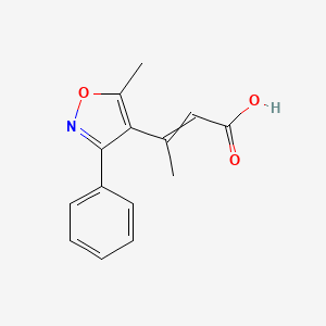 3-(5-Methyl-3-phenyl-1,2-oxazol-4-yl)but-2-enoic acid