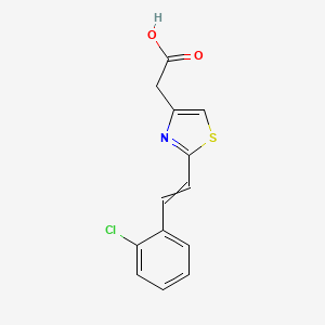 {2-[2-(2-Chlorophenyl)ethenyl]-1,3-thiazol-4-yl}acetic acid