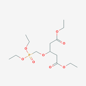 molecular formula C14H27O8P B14566131 Diethyl 3-[(diethoxyphosphoryl)methoxy]pentanedioate CAS No. 61743-22-4