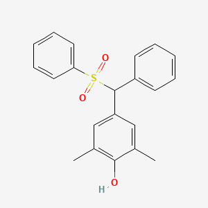 Phenol, 2,6-dimethyl-4-[phenyl(phenylsulfonyl)methyl]-