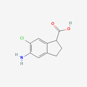 5-Amino-6-chloro-2,3-dihydro-1H-indene-1-carboxylic acid