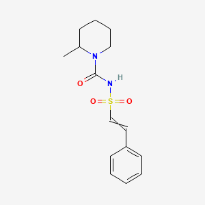 2-Methyl-N-(2-phenylethenesulfonyl)piperidine-1-carboxamide