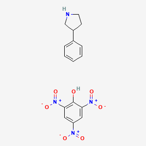 3-Phenylpyrrolidine;2,4,6-trinitrophenol