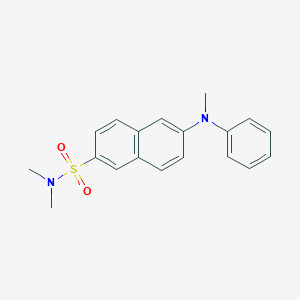 N,N-Dimethyl-6-[methyl(phenyl)amino]naphthalene-2-sulfonamide