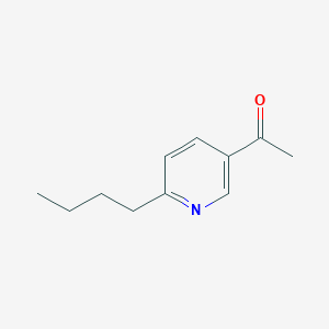 molecular formula C11H15NO B14566272 Ethanone, 1-(6-butyl-3-pyridinyl)- CAS No. 61340-80-5