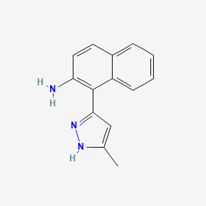 1-(5-Methyl-1H-pyrazol-3-yl)naphthalen-2-amine