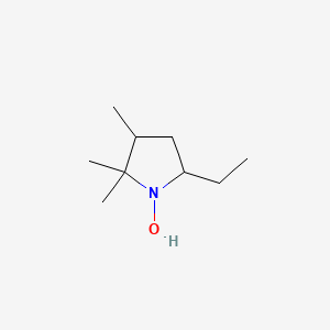 molecular formula C9H19NO B14566322 5-Ethyl-2,2,3-trimethylpyrrolidin-1-ol CAS No. 61856-82-4