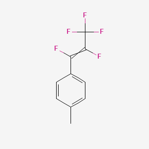 molecular formula C10H7F5 B14566356 1-Methyl-4-(1,2,3,3,3-pentafluoroprop-1-en-1-yl)benzene CAS No. 61855-63-8