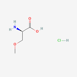 molecular formula C4H10ClNO3 B1456637 (R)-2-氨基-3-甲氧基丙酸盐酸盐 CAS No. 86118-10-7