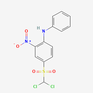 4-(Dichloromethanesulfonyl)-2-nitro-N-phenylaniline