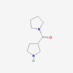 molecular formula C9H16N2O B1456640 Pyrrolidin-1-yl(pyrrolidin-3-yl)methanone CAS No. 1257381-66-0