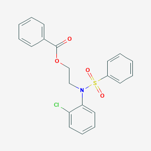 Benzenesulfonamide, N-[2-(benzoyloxy)ethyl]-N-(2-chlorophenyl)-