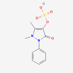 molecular formula C11H12N2O5S B1456645 1,5-二甲基-3-氧代-2-苯基-2,3-二氢-1H-吡唑-4-基氢硫酸盐 CAS No. 81416-56-0