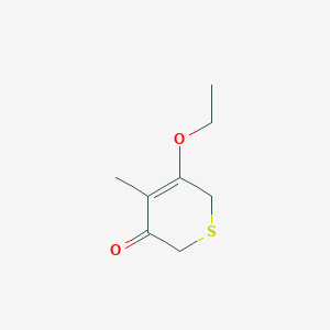 molecular formula C8H12O2S B14566598 5-Ethoxy-4-methyl-2H-thiopyran-3(6H)-one CAS No. 61363-61-9