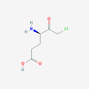 molecular formula C6H10ClNO3 B14566686 (4R)-4-Amino-6-chloro-5-oxohexanoic acid CAS No. 61389-56-8