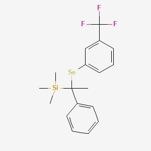 Trimethyl(1-phenyl-1-{[3-(trifluoromethyl)phenyl]selanyl}ethyl)silane