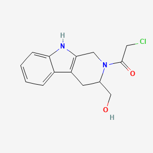 2-Chloro-1-[3-(hydroxymethyl)-1,3,4,9-tetrahydro-2H-beta-carbolin-2-yl]ethan-1-one