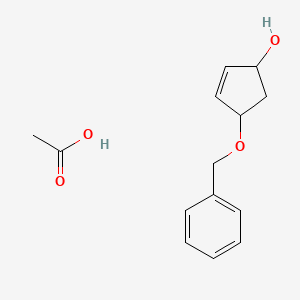 Acetic acid;4-phenylmethoxycyclopent-2-en-1-ol