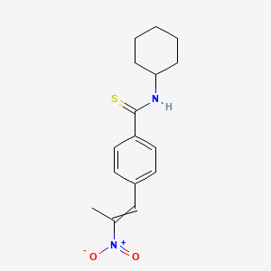 N-Cyclohexyl-4-(2-nitroprop-1-en-1-yl)benzene-1-carbothioamide