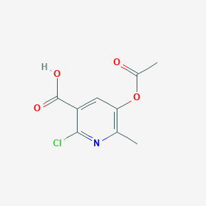 5-(Acetyloxy)-2-chloro-6-methylpyridine-3-carboxylic acid