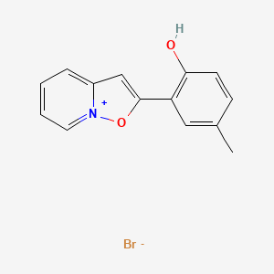 2-(2-Hydroxy-5-methylphenyl)[1,2]oxazolo[2,3-a]pyridin-8-ium bromide