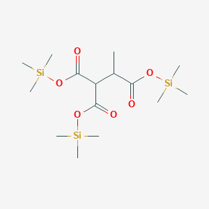 molecular formula C15H32O6Si3 B14566971 1,1,2-Propanetricarboxylic acid, tris(trimethylsilyl) ester CAS No. 61713-71-1