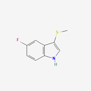 molecular formula C9H8FNS B1456698 5-Fluoro-3-(methylthio)-1H-indole CAS No. 153261-51-9