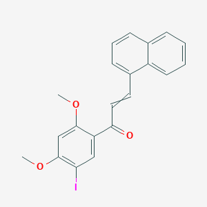 1-(5-Iodo-2,4-dimethoxyphenyl)-3-(naphthalen-1-yl)prop-2-en-1-one