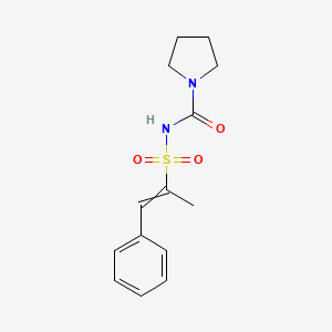 N-(1-Phenylprop-1-ene-2-sulfonyl)pyrrolidine-1-carboxamide