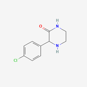 molecular formula C10H11ClN2O B1456701 3-(4-Chlorophenyl)piperazin-2-one CAS No. 86147-28-6