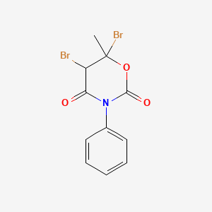 2H-1,3-Oxazine-2,4(3H)-dione, 5,6-dibromodihydro-6-methyl-3-phenyl-