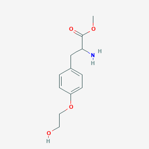 molecular formula C12H17NO4 B1456705 Methyl 2-amino-3-(4-(2-hydroxyethoxy)phenyl)propanoate CAS No. 1071475-47-2