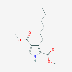 1H-Pyrrole-2,4-dicarboxylic acid, 3-hexyl-, dimethyl ester