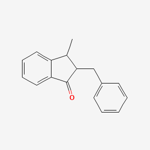 1H-Inden-1-one, 2,3-dihydro-3-methyl-2-(phenylmethyl)-