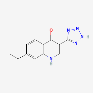 3-(1,2-Dihydro-5H-tetrazol-5-ylidene)-7-ethylquinolin-4(3H)-one