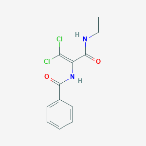 N-[1,1-Dichloro-3-(ethylamino)-3-oxoprop-1-en-2-yl]benzamide