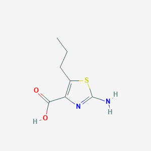 molecular formula C7H10N2O2S B1456711 2-Amino-5-propyl-1,3-thiazole-4-carboxylic acid CAS No. 899350-60-8
