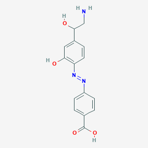 4-{2-[4-(2-Amino-1-hydroxyethyl)-6-oxocyclohexa-2,4-dien-1-ylidene]hydrazinyl}benzoic acid