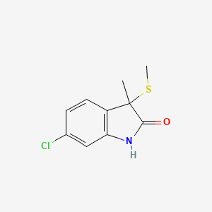 6-Chloro-3-methyl-3-(methylsulfanyl)-1,3-dihydro-2H-indol-2-one