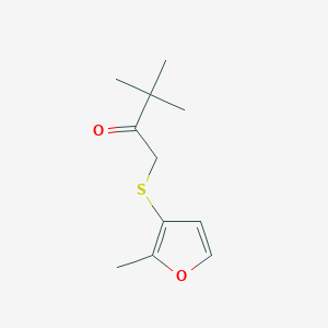 3,3-Dimethyl-1-[(2-methylfuran-3-yl)sulfanyl]butan-2-one