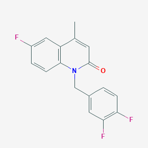 1-[(3,4-Difluorophenyl)methyl]-6-fluoro-4-methylquinolin-2(1H)-one